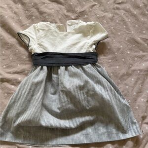 Mango Kids Dress in White and Gray